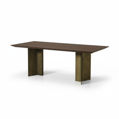Tavolo da pranzo Tavolo da pranzo Tavolo Angolo cottura Sala da pranzo 208 cm Legno Marrone Nuovo