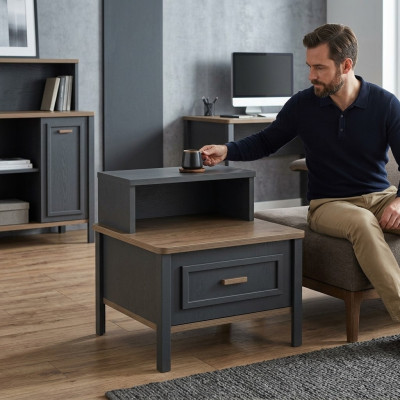 Comodini Consolle Comodini Legno Grigio Camera da Letto Classica