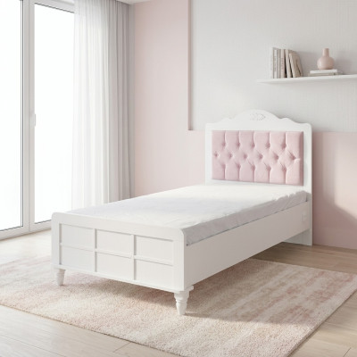 Lettino per bambini Camera da letto per bambini Mobili da camera da letto per bambini in legno rosa Chesterfield