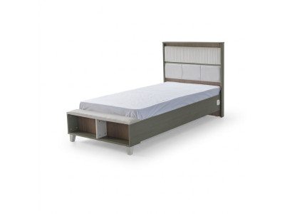 Telaio letto Letto bambino Letto Camera dei bambini Arredamento camera dei bambini Grigio Legno