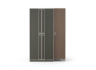 Mobiletto in legno armadio guardaroba per bambini in legno grigio design.