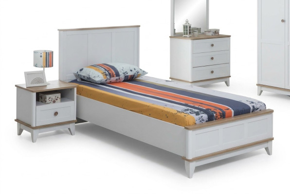 Letto per bambini Telaio del letto Letto Camera per bambini Mobili per la camera dei bambini Bianco Legno