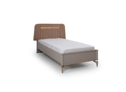 Letto per bambini telaio letto letto da camera da letto telaio letto rosa tessuto LED