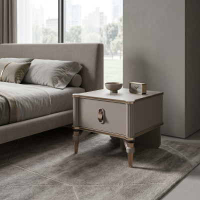 Design comodino comodini comodini in legno moderni beige ragazza