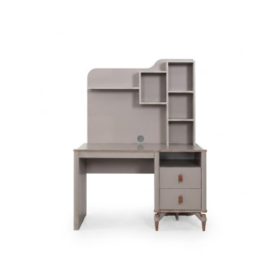 Scrivania Tavolo da ufficio Tavolo per computer Beige Mobili per ufficio Legno Tavolo Mensole
