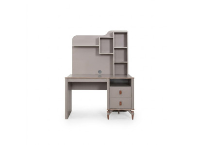 Scrivania Tavolo da ufficio Tavolo per computer Beige Mobili per ufficio Legno Tavolo Mensole