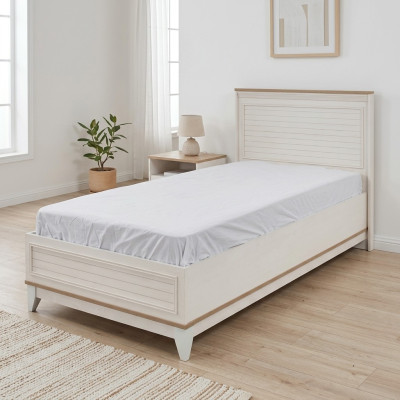 Lettino Cornice del letto Letto Cameretta da bambini Struttura letto Bianco Moderno 100cm