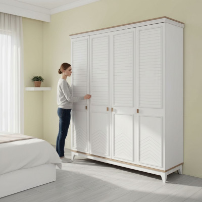 Armadio Armadio Armadio per bambini Armadio in legno Legno Bianco Moderno