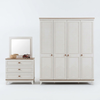 Armadio Armadio Armadio per bambini Armadio in legno Legno Bianco Moderno