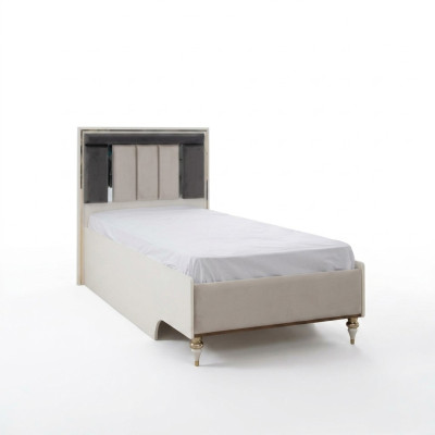 Letto per bambini Struttura del letto Letto 120cm Letti per bambini Tela beige