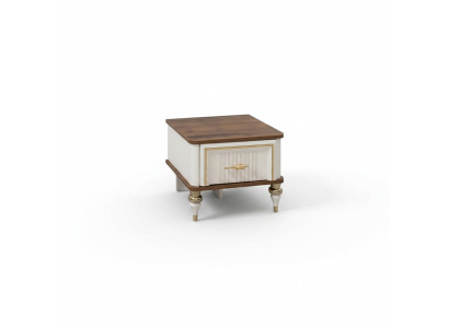 Comodino camera per bambini, comodini notturni in legno moderni beige.
