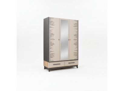 Armadio moderno per bambini in legno color beige