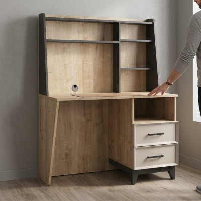 Scrivania Tavolo per computer Marrone Mobili per la stanza dei bambini Legno Tavolo Scaffali