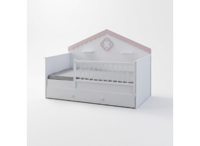 Parco giochi per bambini, lettino, lettino per bambini, culla bianca in legno, letto moderno.