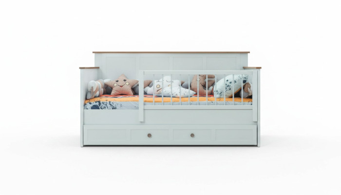 Lettino per bambini Recinto per bambini Lettino Culla Bianco Legno Letto Moderno