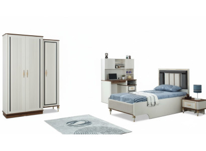 Letto per bambini completo mobili per bambini letto per bambini in legno bianco set moderno 4 pezzi