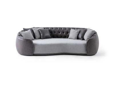Eleganza senza tempo Chesterfield divano a tre posti 3 sedute grigio divano in tessuto divano imbottito in tessuto