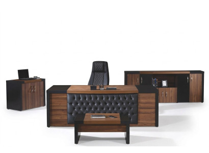 Scrivania da ufficio Mobili da ufficio Ufficio completo Set scrivania 4 pezzi Legno Marrone Ufficio