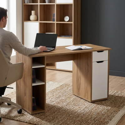 Scrivania Tavolo da computer Scrivania Ufficio Legno Marrone Scrivania da ufficio Mobili per ufficio