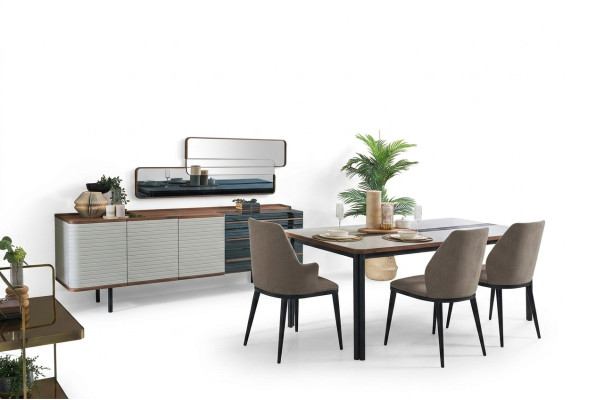 Sala da pranzo Set tavolo e sedie Mobili da sala da pranzo Angolo pranzo 7 pezzi Legno Bianco