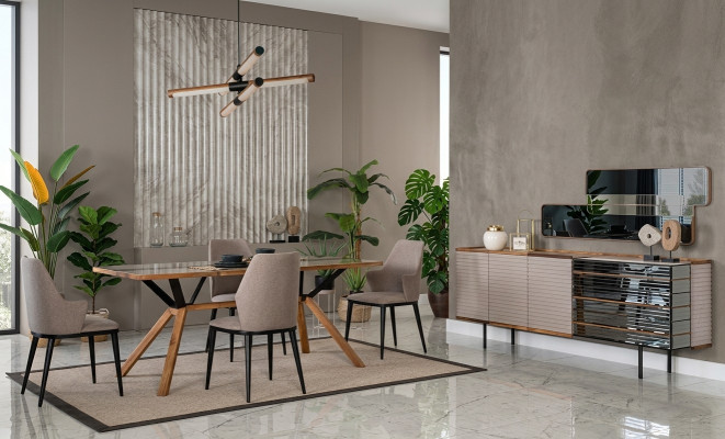 Mobili da sala da pranzo Angolo pranzo Sala da pranzo Set da pranzo 9 pezzi Legno Beige Set  Mobili da sala da pranzo Angolo pranzo Sala da pranzo Set da pranzo 9 pezzi Legno Beige Set