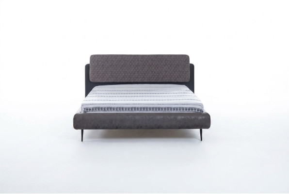 Telaio letto matrimoniale Letto Letti Letto 180 cm Grigio Tessuto Moderno Luogo di riposo