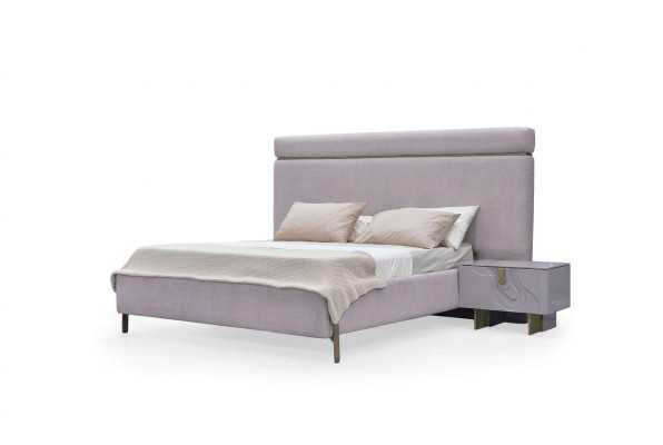Letto matrimoniale Set completo di mobili da camera da letto Letto Rosa di lusso 3 pezzi in legno