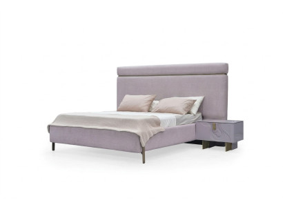 Letto matrimoniale Set completo di mobili da camera da letto Letto Rosa di lusso 3 pezzi in legno