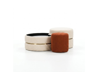Gruppo poggiapiedi Pouf Sedile 3 pezzi Set Pouf Tavolino Pouf Moderno Tavolo