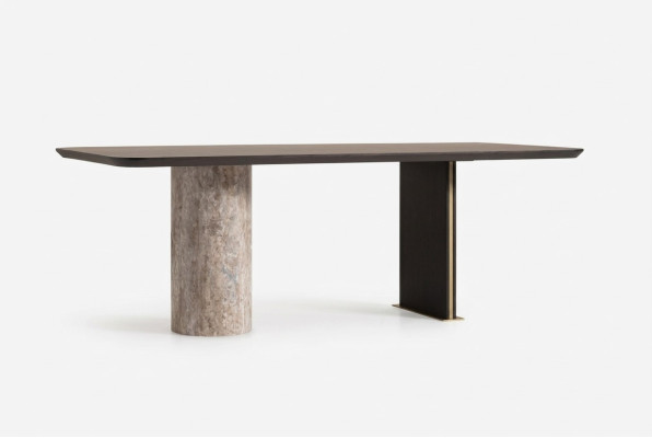 Tavolo da pranzo tavolo da pranzo tavolo sala da pranzo legno marrone 220 cm moderno