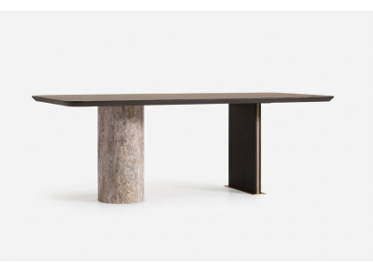 Tavolo da pranzo tavolo da pranzo tavolo sala da pranzo legno marrone 220 cm moderno