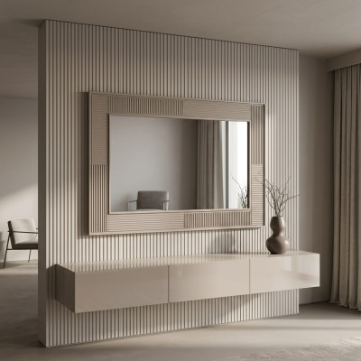 Specchio Specchio da parete Specchio decorativo Specchio d'ingresso Lusso Moderno Grigio