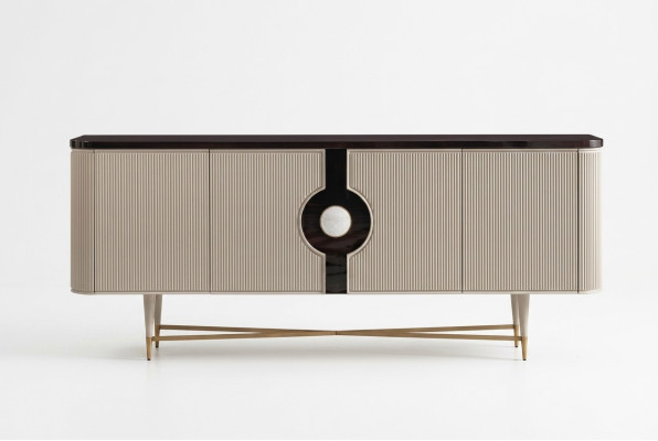 Mobile buffet credenza armadio cassettiera in legno armadio in legno beige design di lusso