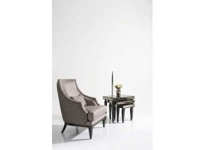 Sedie complete da salotto tavolini set da 4 pezzi poltrona grigia