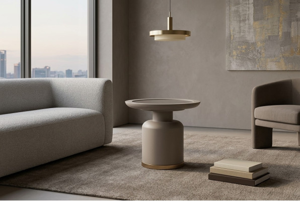 Tavolino da salotto Tavolino da caffè Tavolino da divano Tavolino beige in legno per soggiorno
