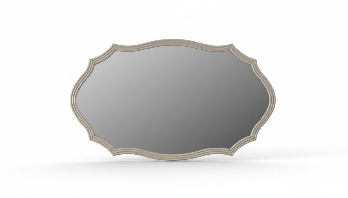 Specchio da parete specchio decorativo design di lusso soggiorno beige 150x90 legno