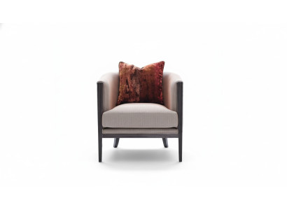 Poltrona poltrona orecchie tessuto grigio poltrona da cocktail poltrona relax design