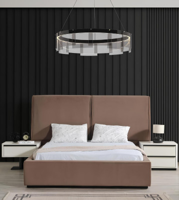Camera da letto set di mobili letto matrimoniale comodini 4 pezzi beige armadio