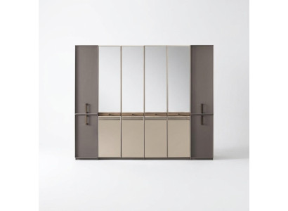 Armadio moderno in legno grigio per camera da letto