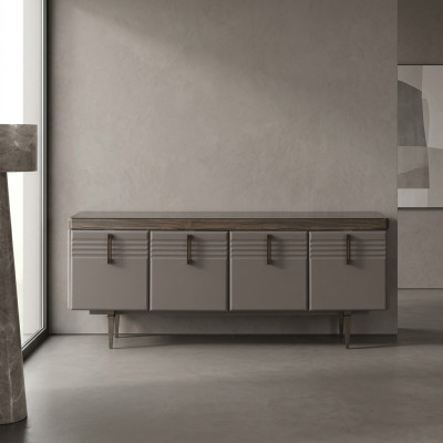 Sideboard credenza armadio in legno comò armadio in legno grigio soggiorno