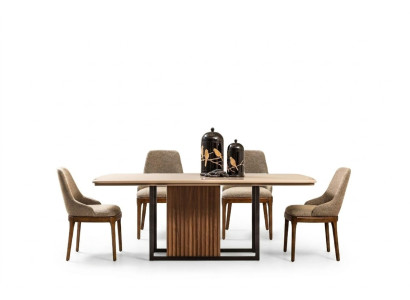 Gruppo da pranzo Completo sala da pranzo Tavolo sedie 7 pezzi Beige Angolo pranzo Set