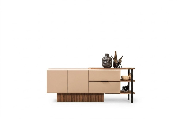 Mobiletto credenza in legno beige moderno