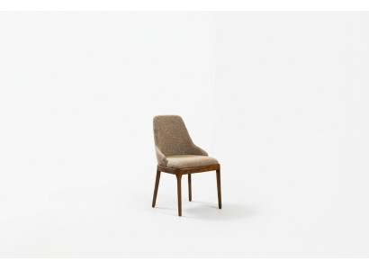 Gruppo di sedie da cucina beige moderne in tessuto 6 pezzi