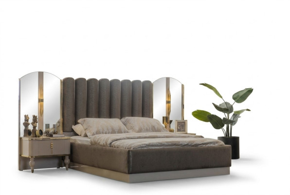 Esclusivi mobili camera da letto Letto matrimoniale di design Comodini moderni