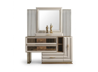 Tavolo trucco Tavolo da toeletta Console trucco Consolle Beige Ragazza