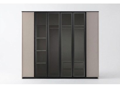 Armadio guardaroba armadio moderno in legno grigio