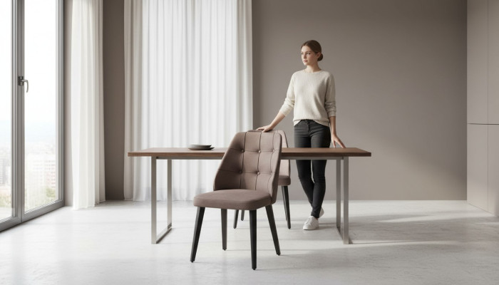 Sedie complete per sala da pranzo Sedie da cucina 6 pezzi Sedie in legno grigio