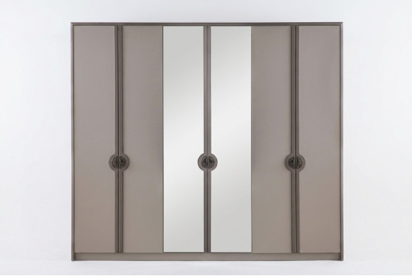 Armadio Armadio guardaroba Armadio Armadio moderno in legno Grigio