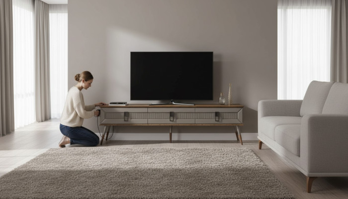 Mobile moderno Lussuosi mobili da soggiorno Design in legno Supporto TV