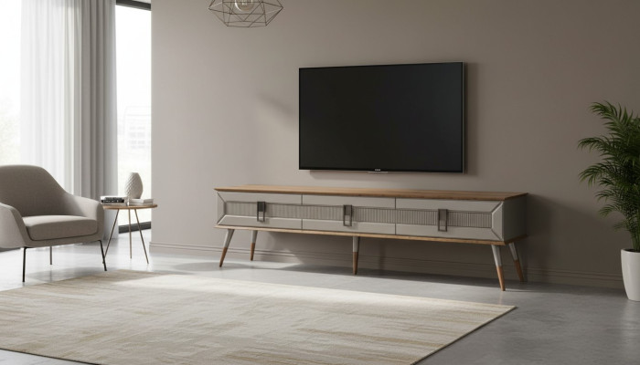 Mobile moderno Lussuosi mobili da soggiorno Design in legno Supporto TV